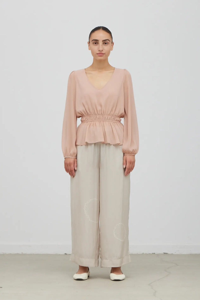 Chiffon Peplum Blouse