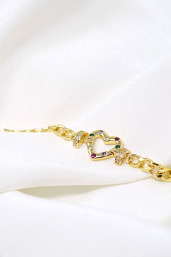 Gold Chain Rainbow Bracelet