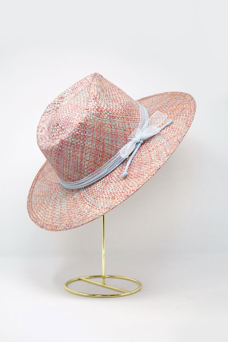 Hester Woven Straw Pink Hat