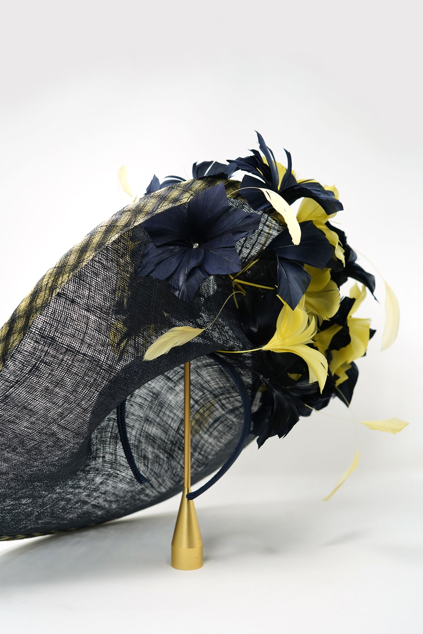 Gail Blue and Yellow Fascinator