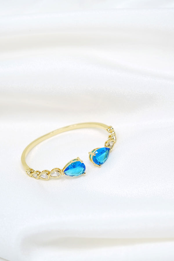 Bracelet Crystal Blue Gem Cuff