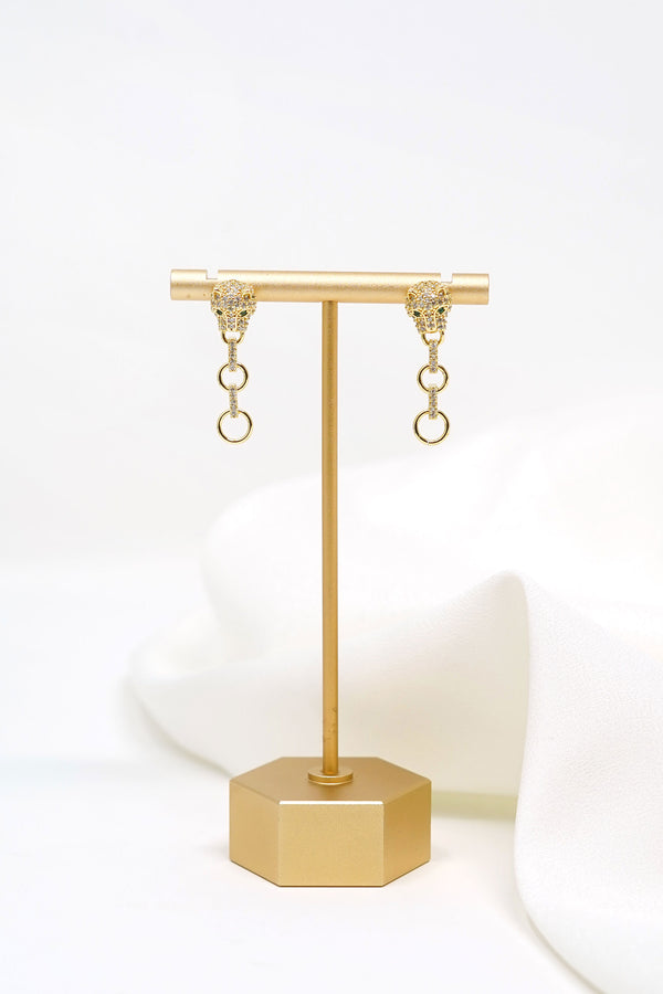 Sylvie Leopard Earrings Gold-Plated