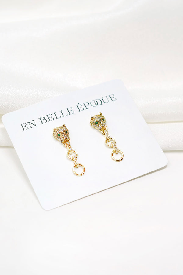 Sylvie Leopard Earrings Gold-Plated