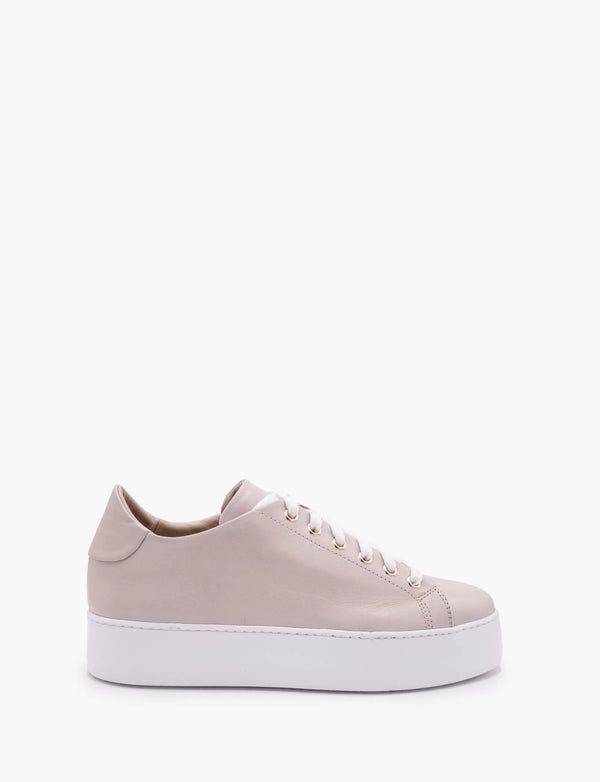 Pink Leather Sneakers