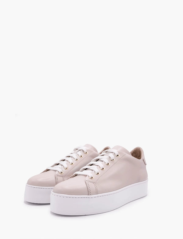 Pink Leather Sneakers