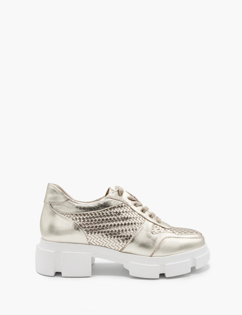 Platinum Laminated Sneakers
