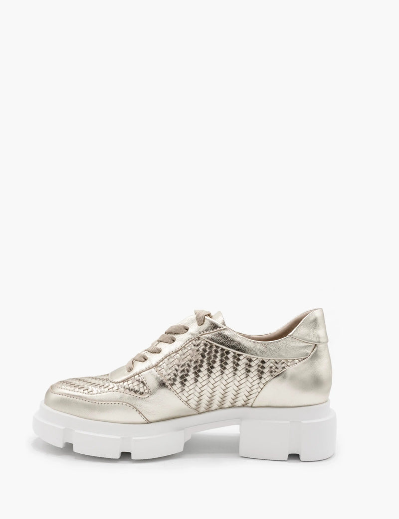 Platinum Laminated Sneakers