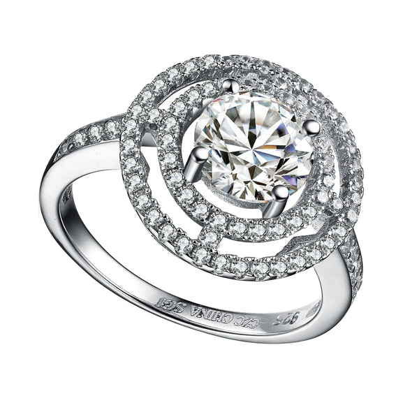 Sterling Silver Cubic Zirconia Ring(62086)