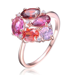 Rose Gold Plated Cubic Zirconia Ring