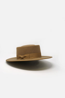 Benezet Wool Felt Boater Hat - Brown