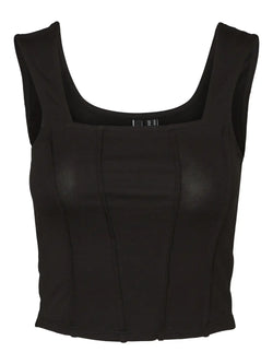 Cropped Black Corset Top