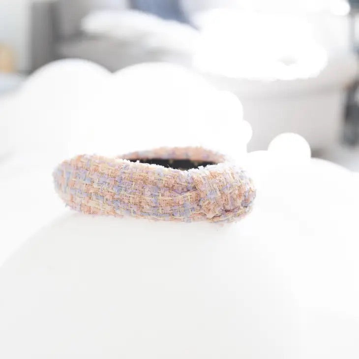 Cotton Candy Shimmer Tweed Headband