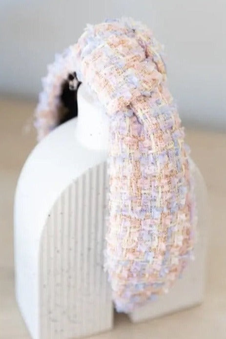 Cotton Candy Shimmer Tweed Headband
