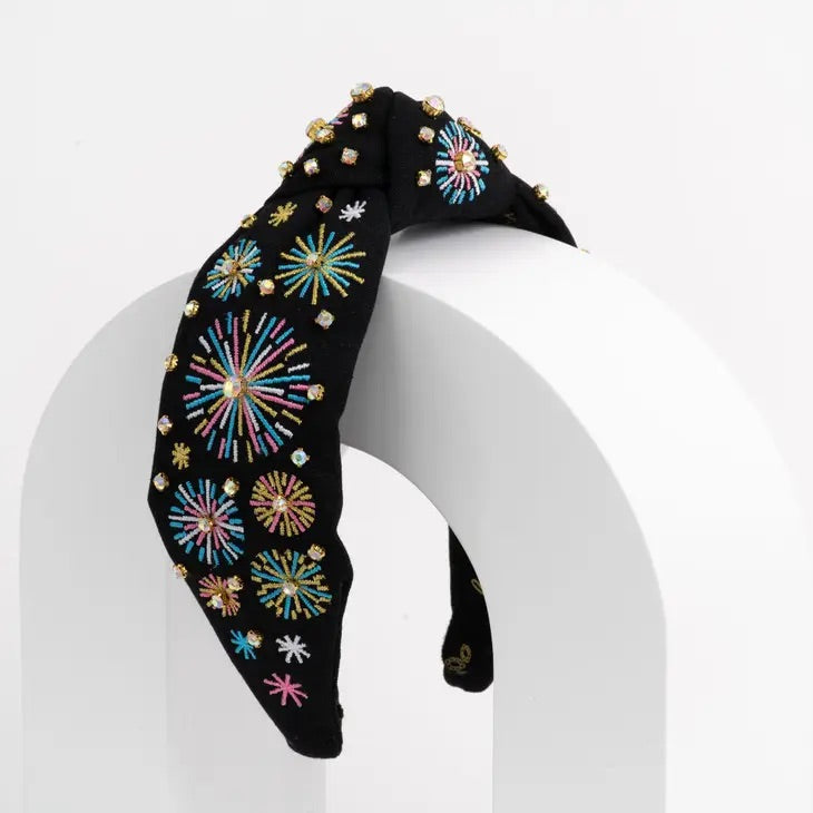 Embroidered Fireworkds Headband