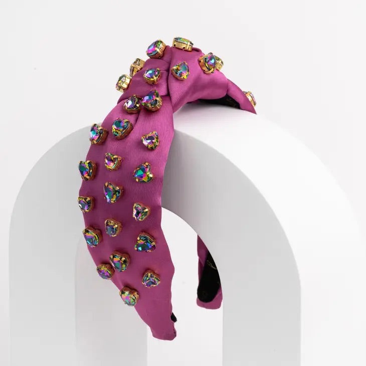 Volcano Rainbow Hearts Headband