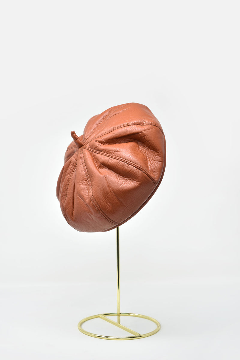 Margot Faux Leather Beret