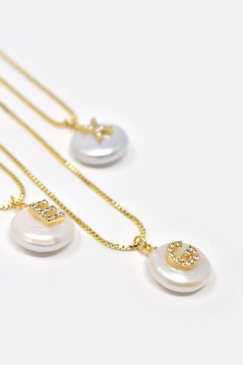 Olivie Pearl Initial Necklace