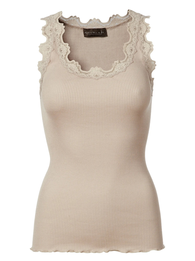 Silk Blend Cami With Lace